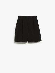 black pure wool shorts