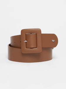 tobacco nappa leather belt