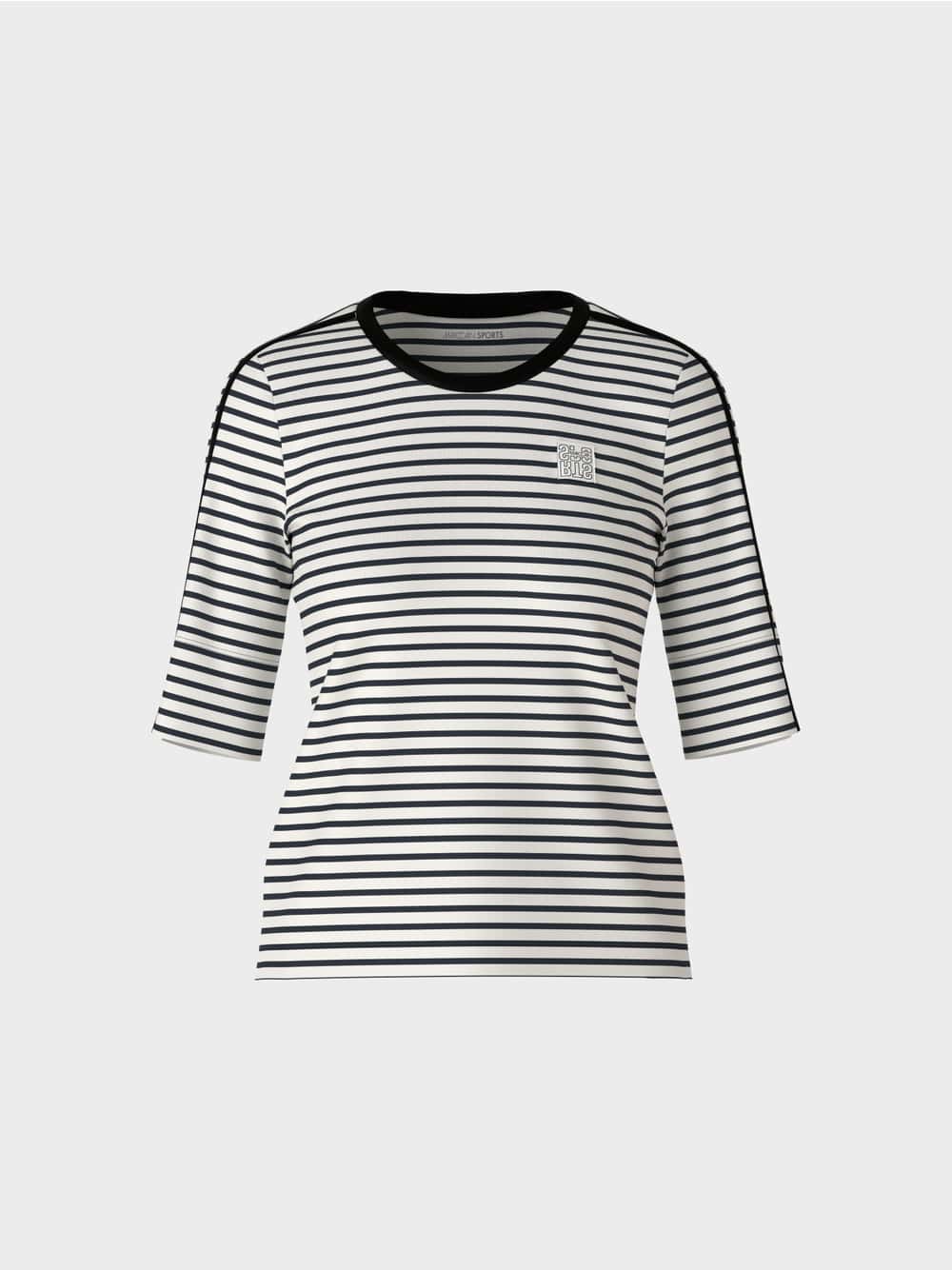 white & black narrow striped T-shirt