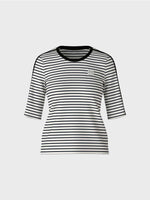 Carregar imagem no visualizador da galeria, white &amp; black narrow striped T-shirt
