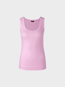 bright pink sleeveless top