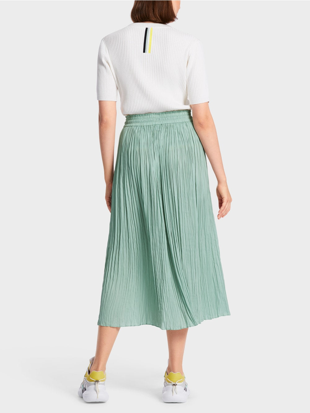 soft sage skirt with pleats