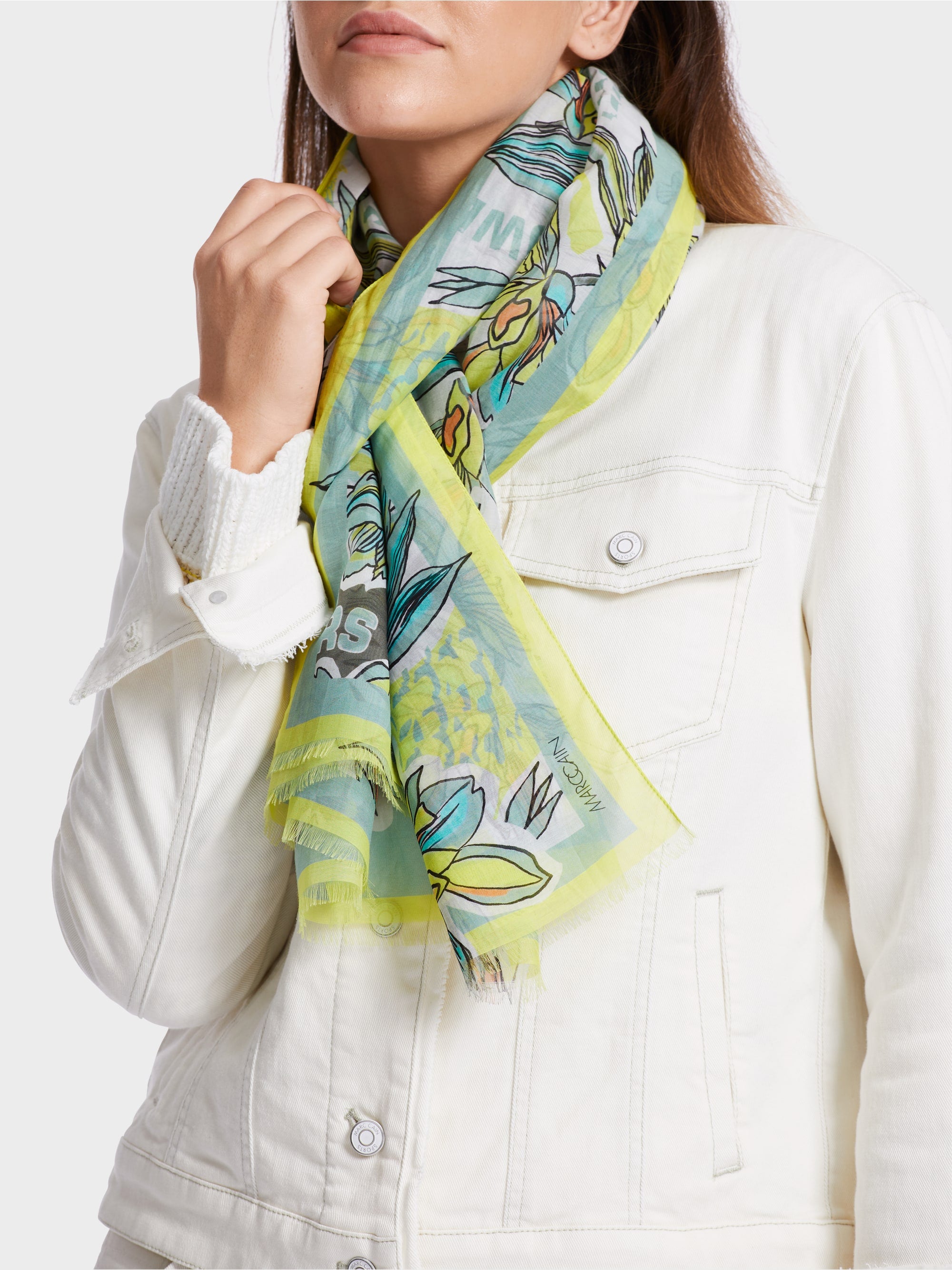 scarf with fantasy print