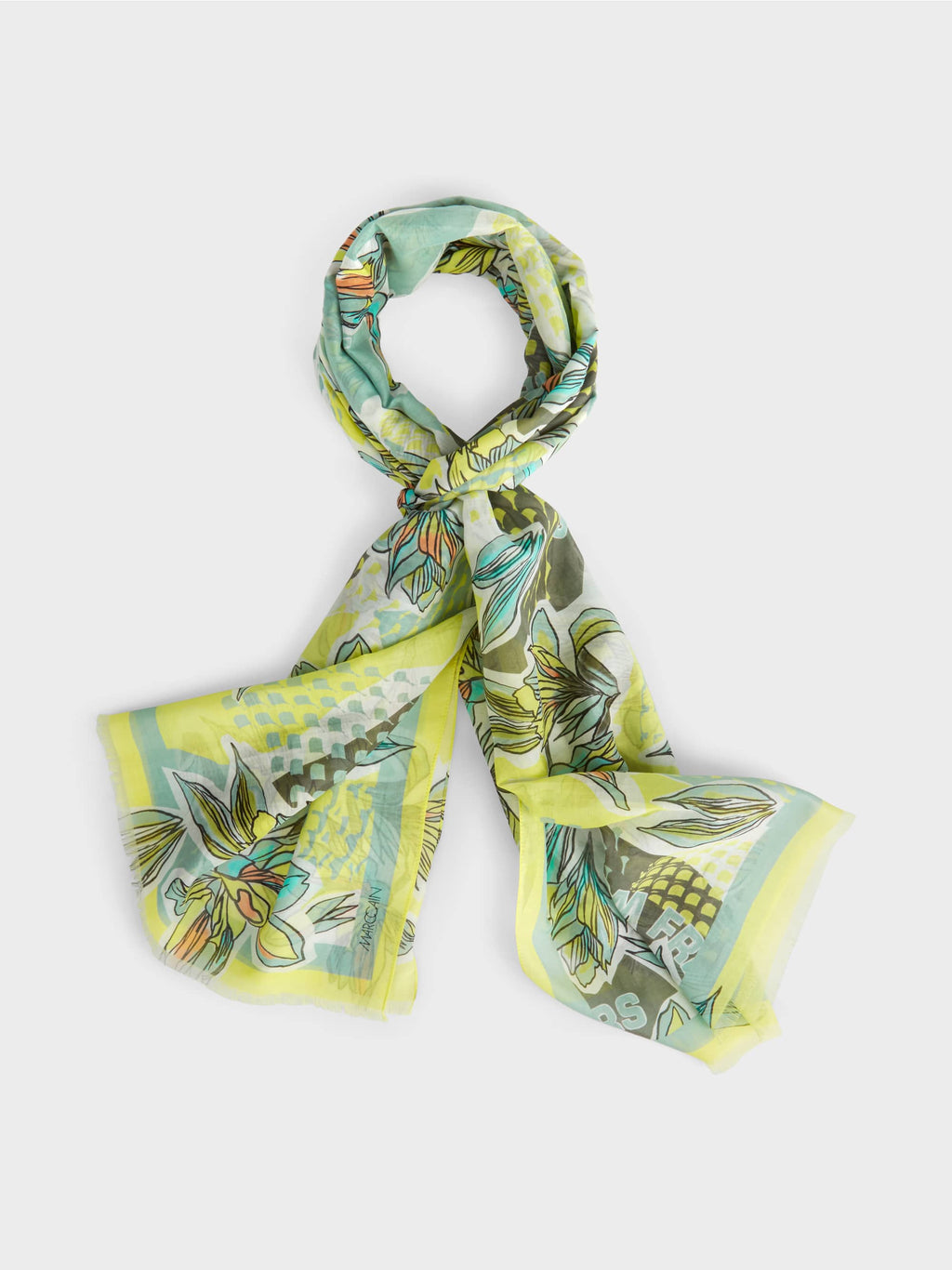 scarf with fantasy print