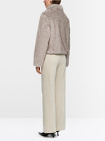 Load image into Gallery viewer, smoke cosy faux fur jacket
