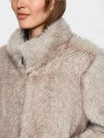 Load image into Gallery viewer, smoke cosy faux fur jacket

