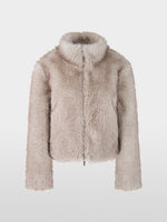 Load image into Gallery viewer, smoke cosy faux fur jacket
