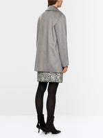 Carregar imagem no visualizador da galeria, soft charcoal double-breasted wool coat
