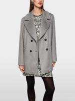 Carregar imagem no visualizador da galeria, soft charcoal double-breasted wool coat
