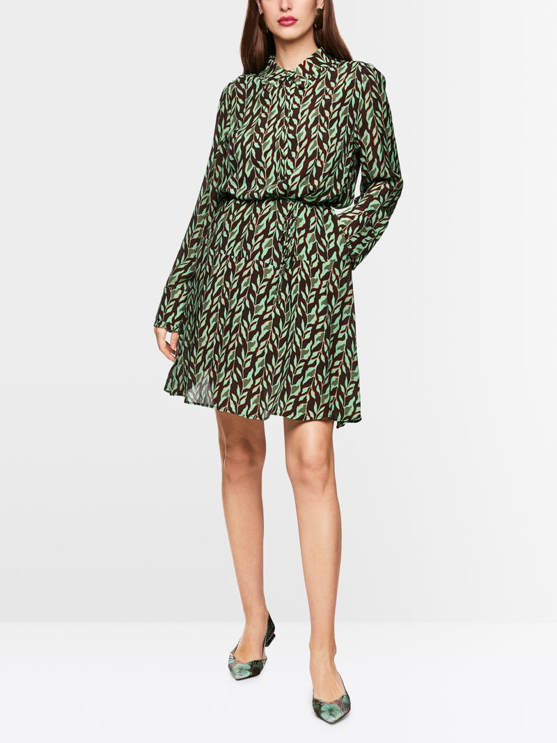 dark wood short dress with flounces