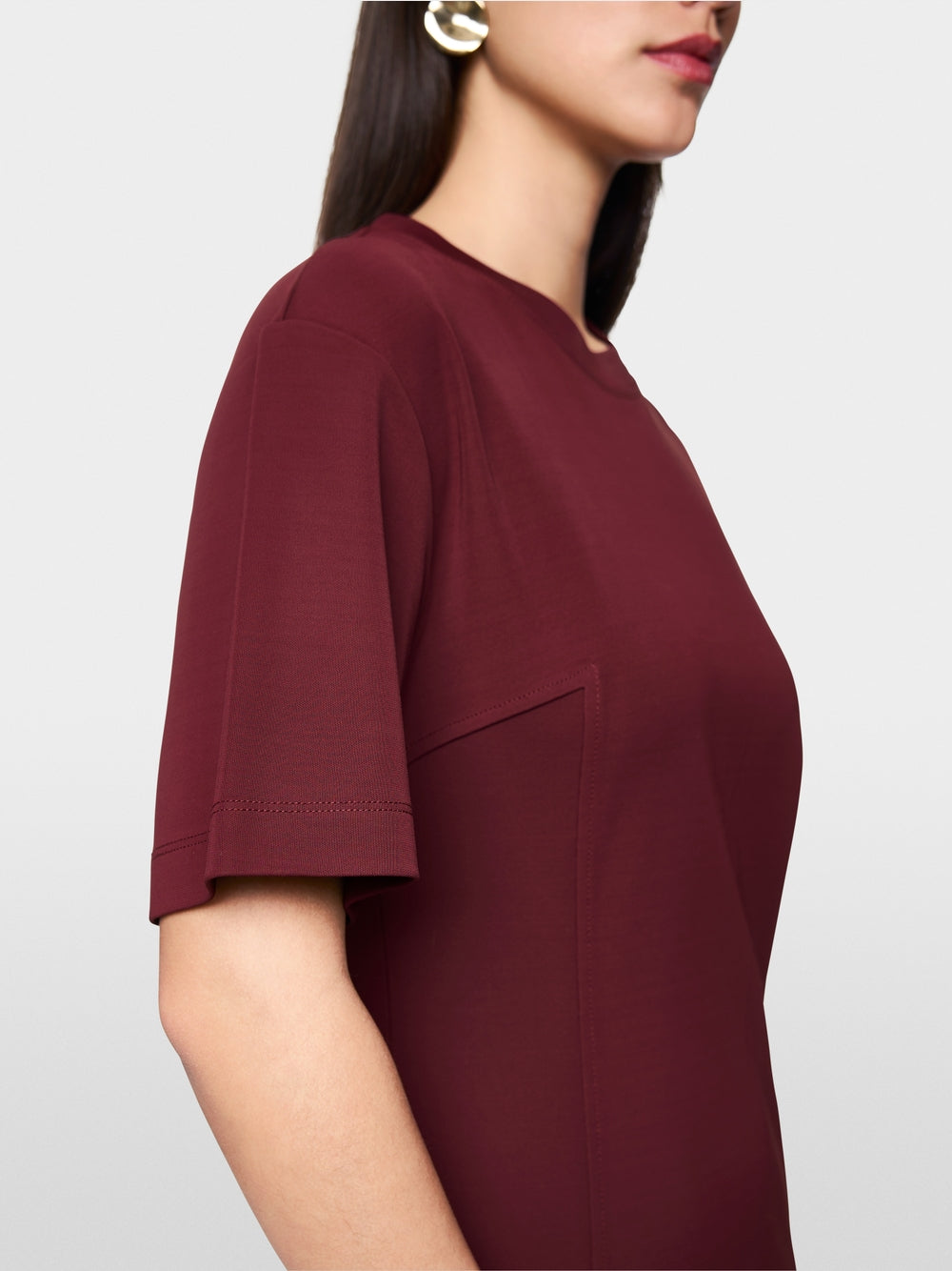 red wine sporty midi dress