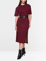 Carregar imagem no visualizador da galeria, red wine sporty midi dress
