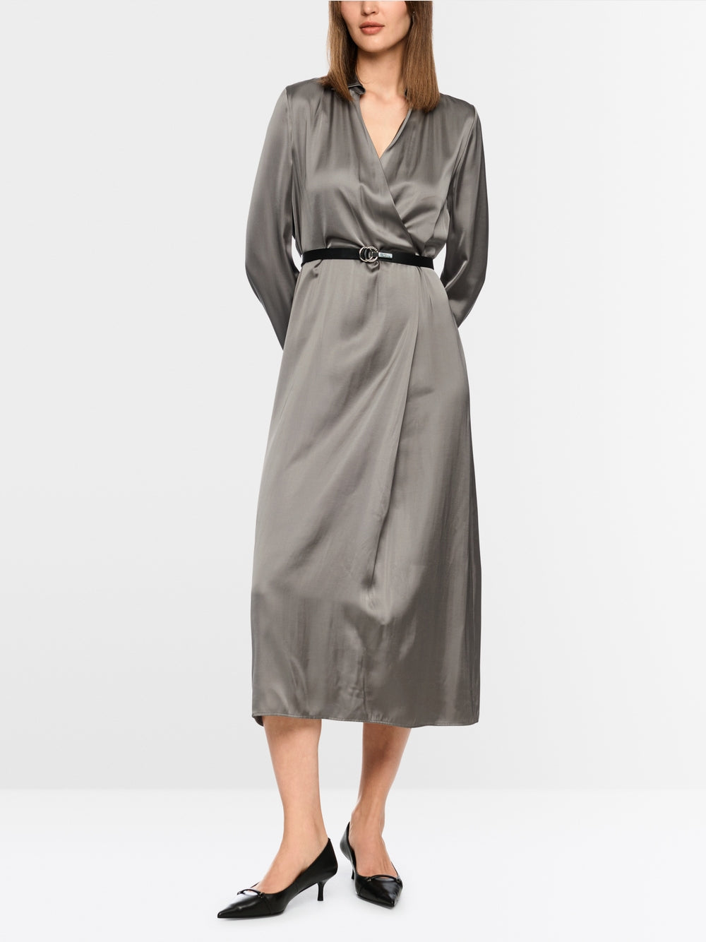 soft charcoal dress in viscose