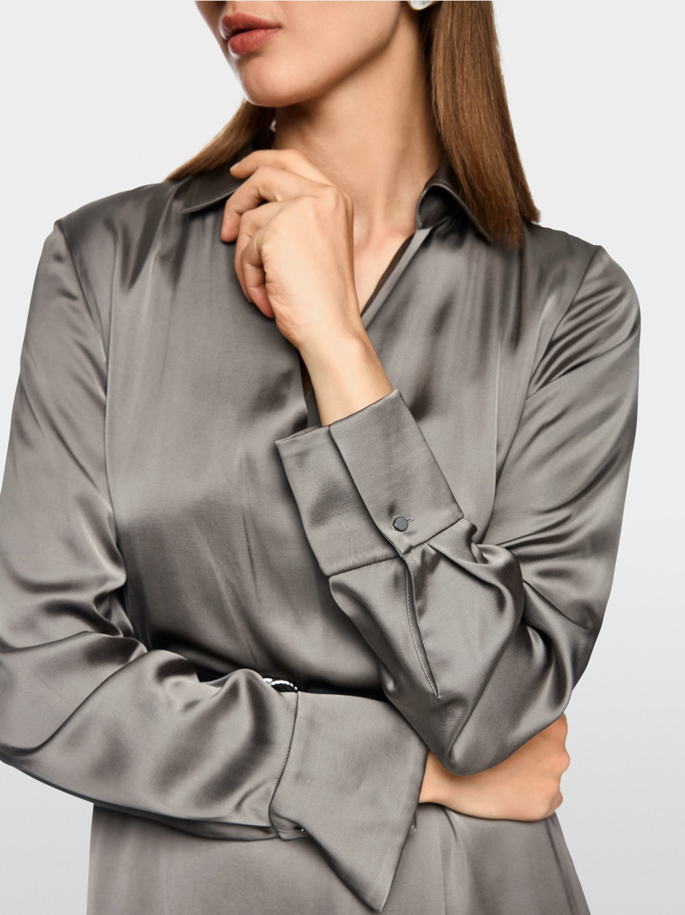 soft charcoal dress in viscose