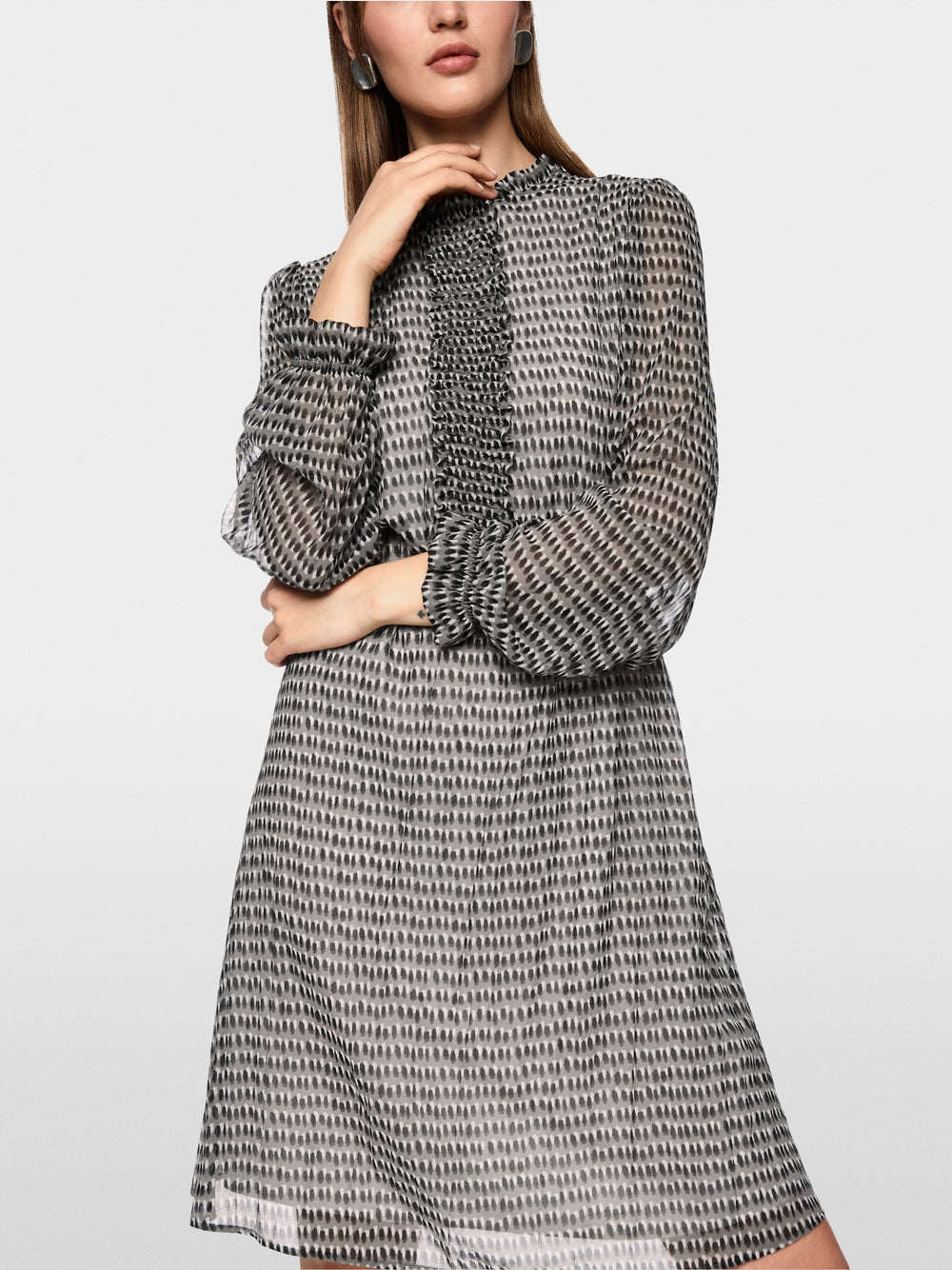 soft charcoal printed dress