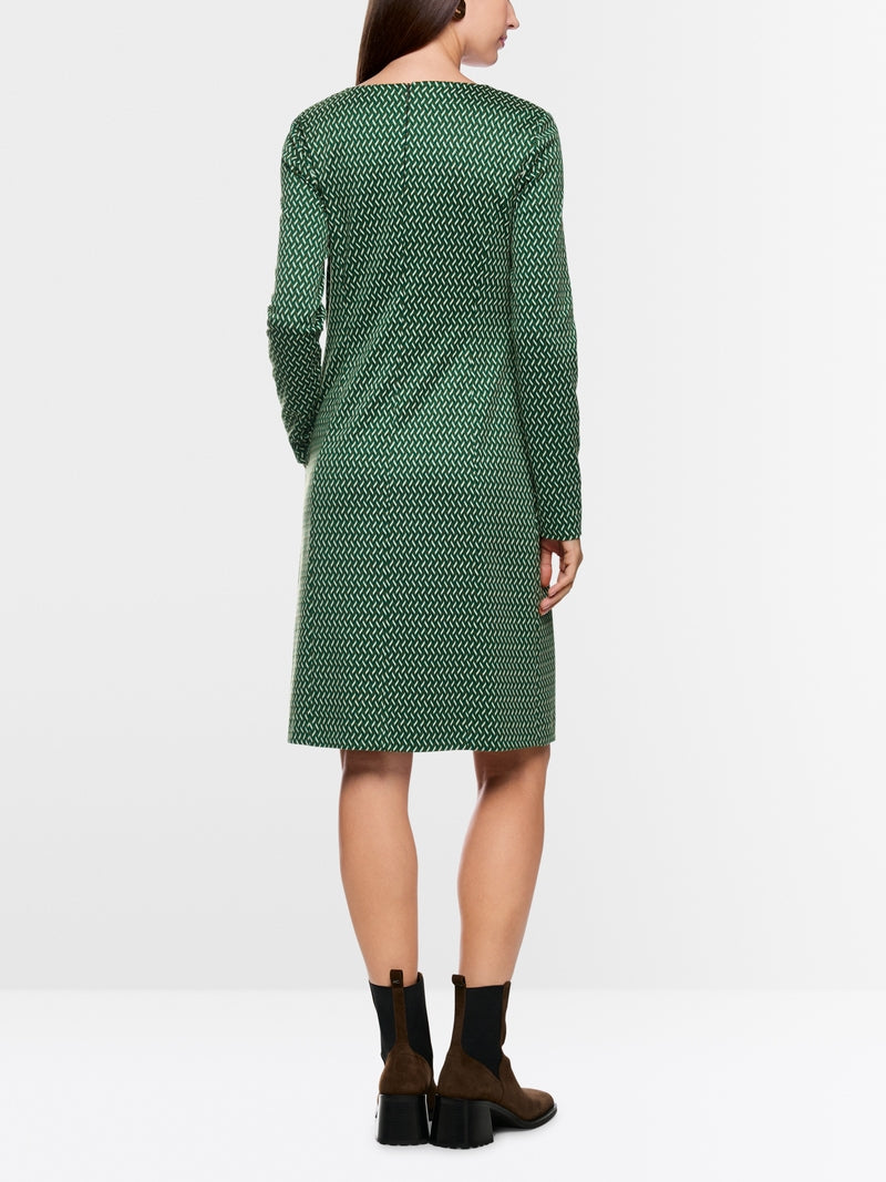 dark jade green printed dress