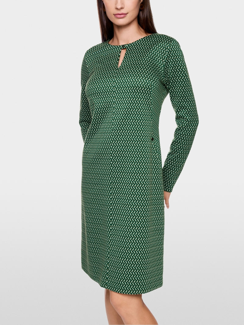 dark jade green printed dress
