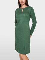 Carregar imagem no visualizador da galeria, dark jade green printed dress
