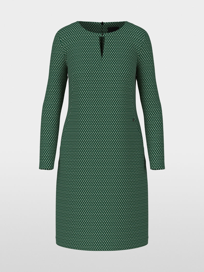 dark jade green printed dress