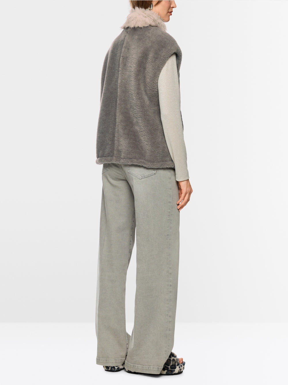 soft charcoal cosy waistcoat