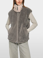 Load image into Gallery viewer, soft charcoal cosy waistcoat
