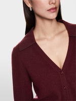 Carregar imagem no visualizador da galeria, red wine cashmere cardigan
