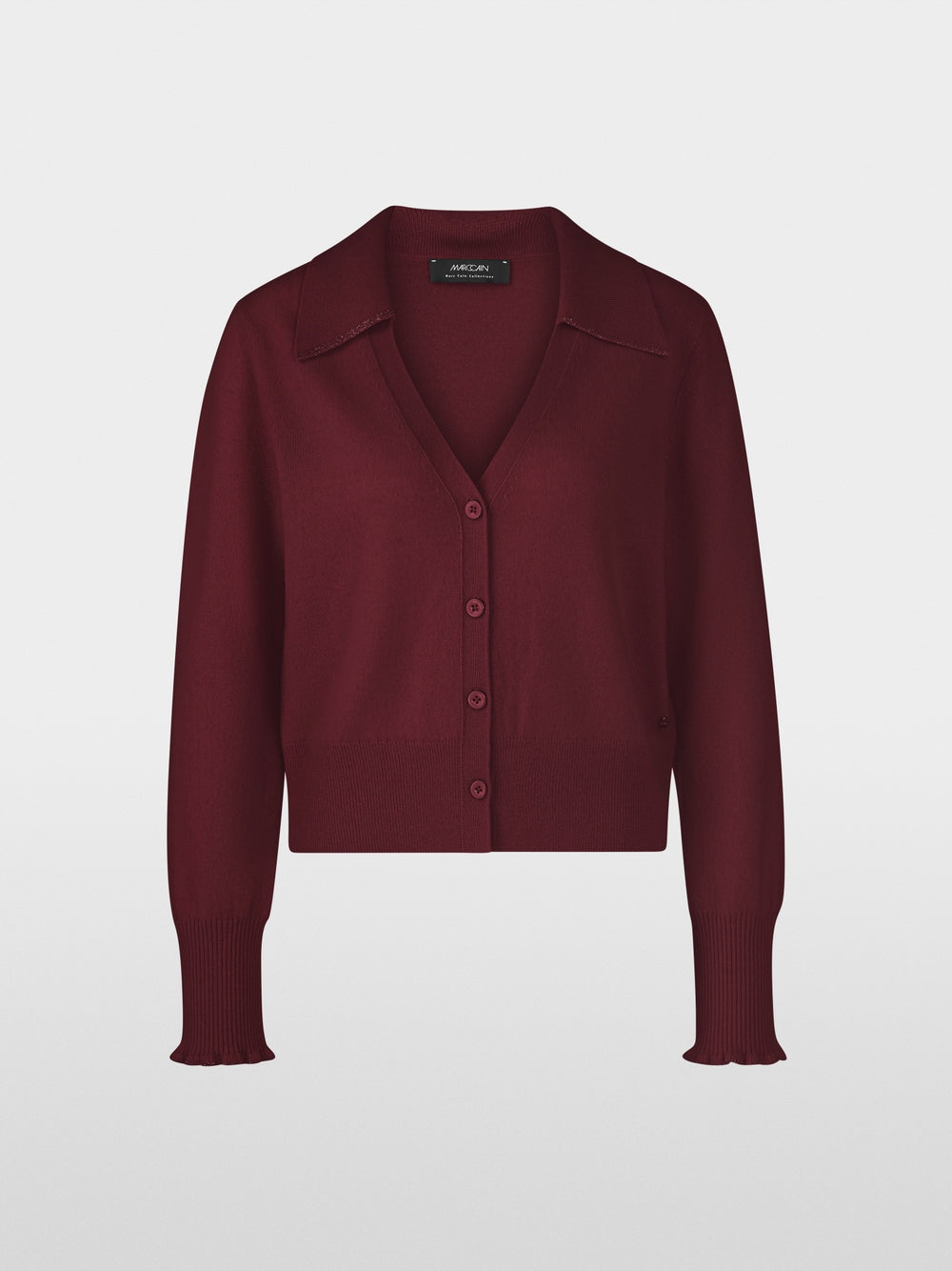 red wine cashmere cardigan