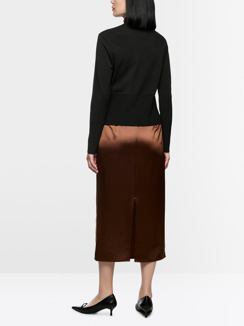 black fine knit jumper