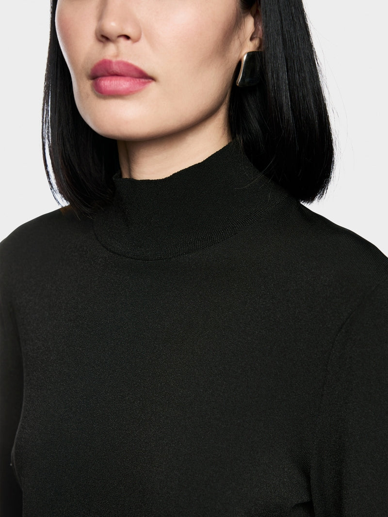 black fine knit jumper