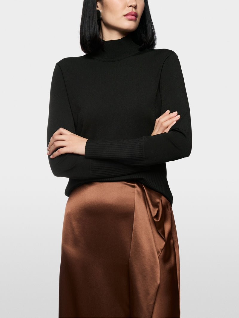 black fine knit jumper