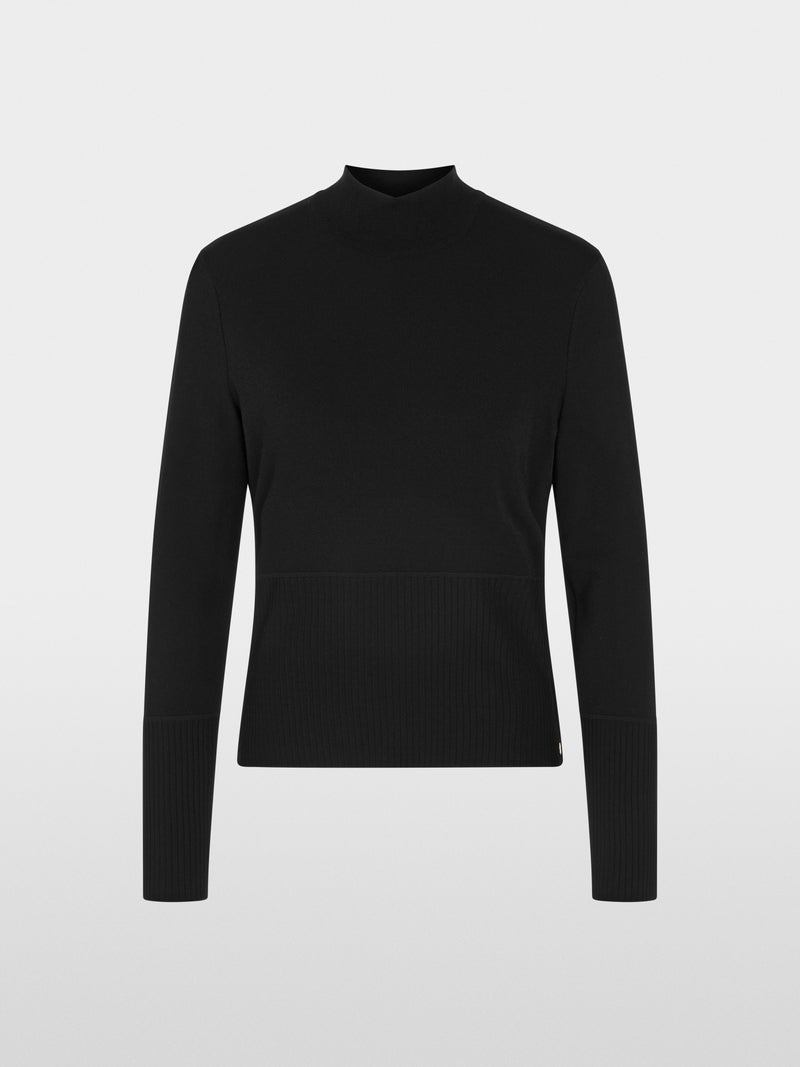 black fine knit jumper