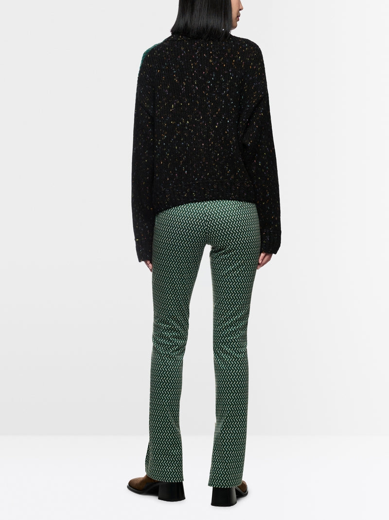 dark jade green chunky knit jumper