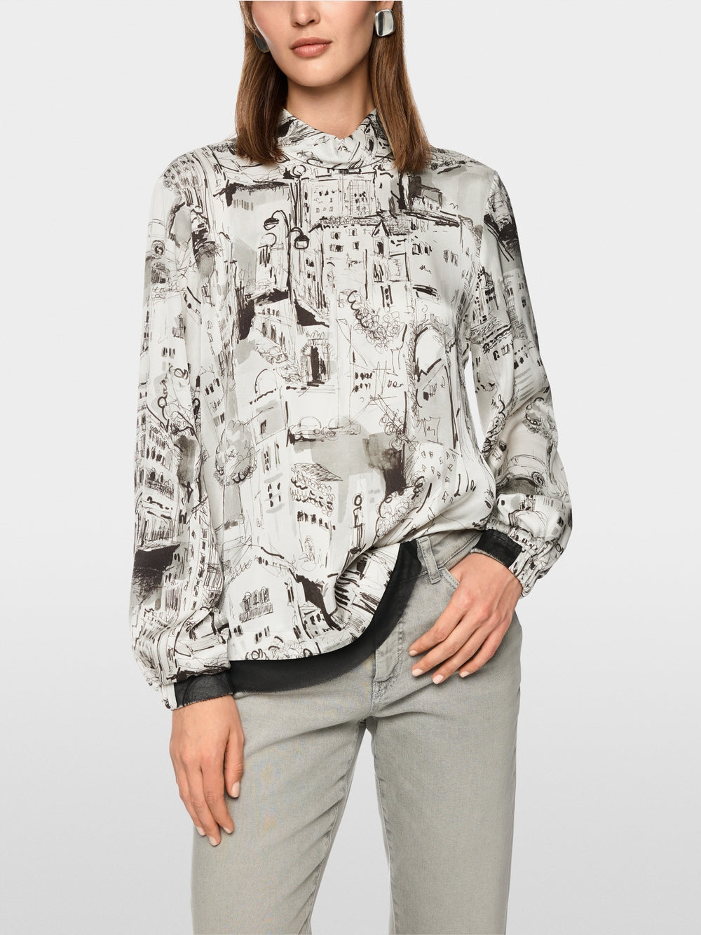 smoke blouse with CITY print