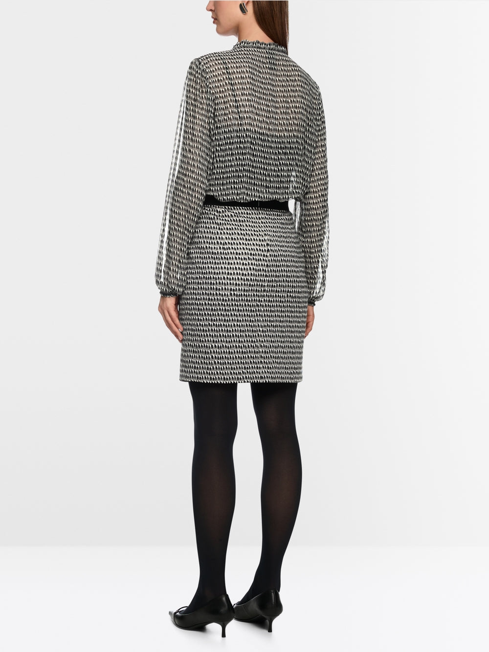 soft charcoal blouse with ruffles