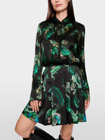 Carregar imagem no visualizador da galeria, dark jade green silk blouse
