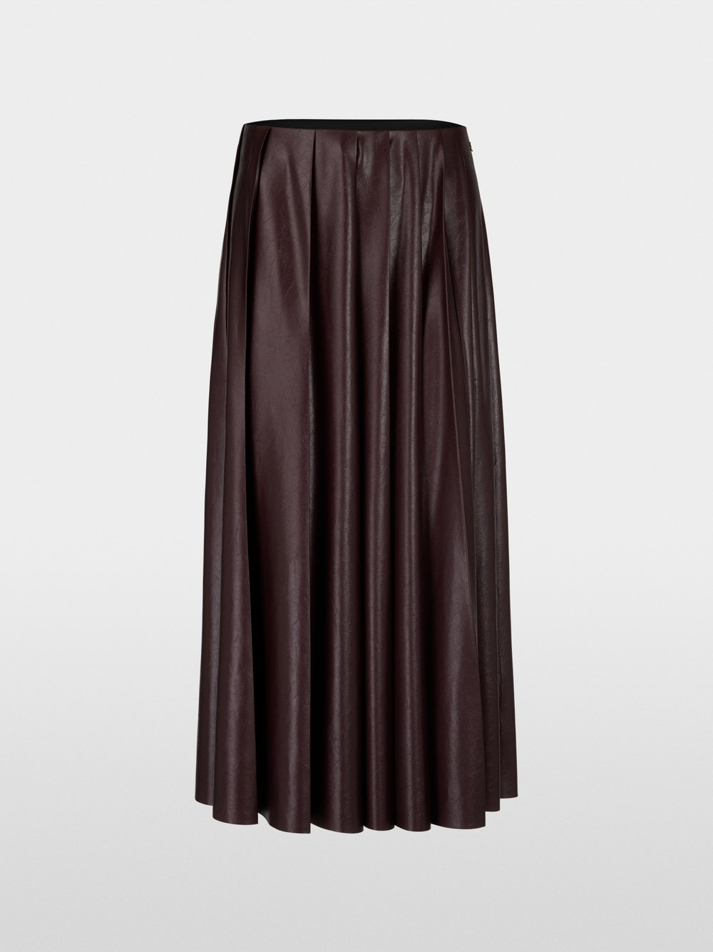 dark wood pleated skirt