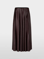 Carregar imagem no visualizador da galeria, dark wood pleated skirt
