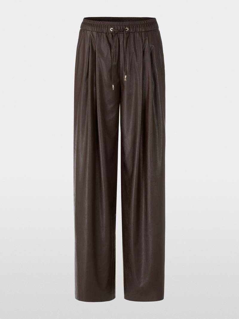 dark wood leather trousers