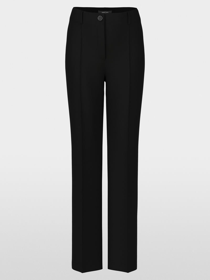 black FAID trousers with piping