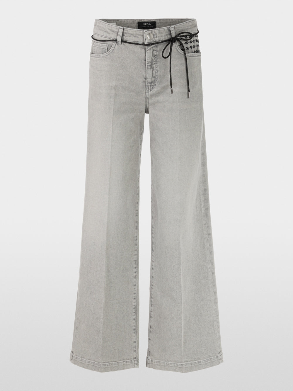 grey jeans in wide fit