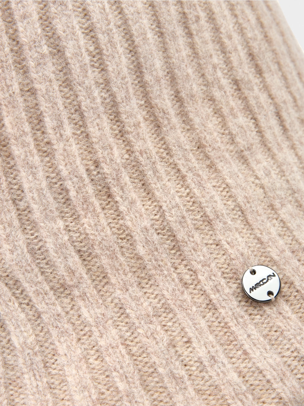 smoke knitted hat made of wool blend