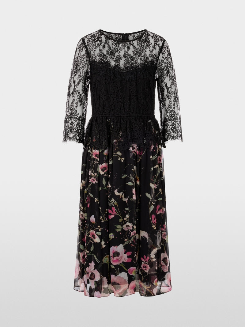dress with lace and floral pattern