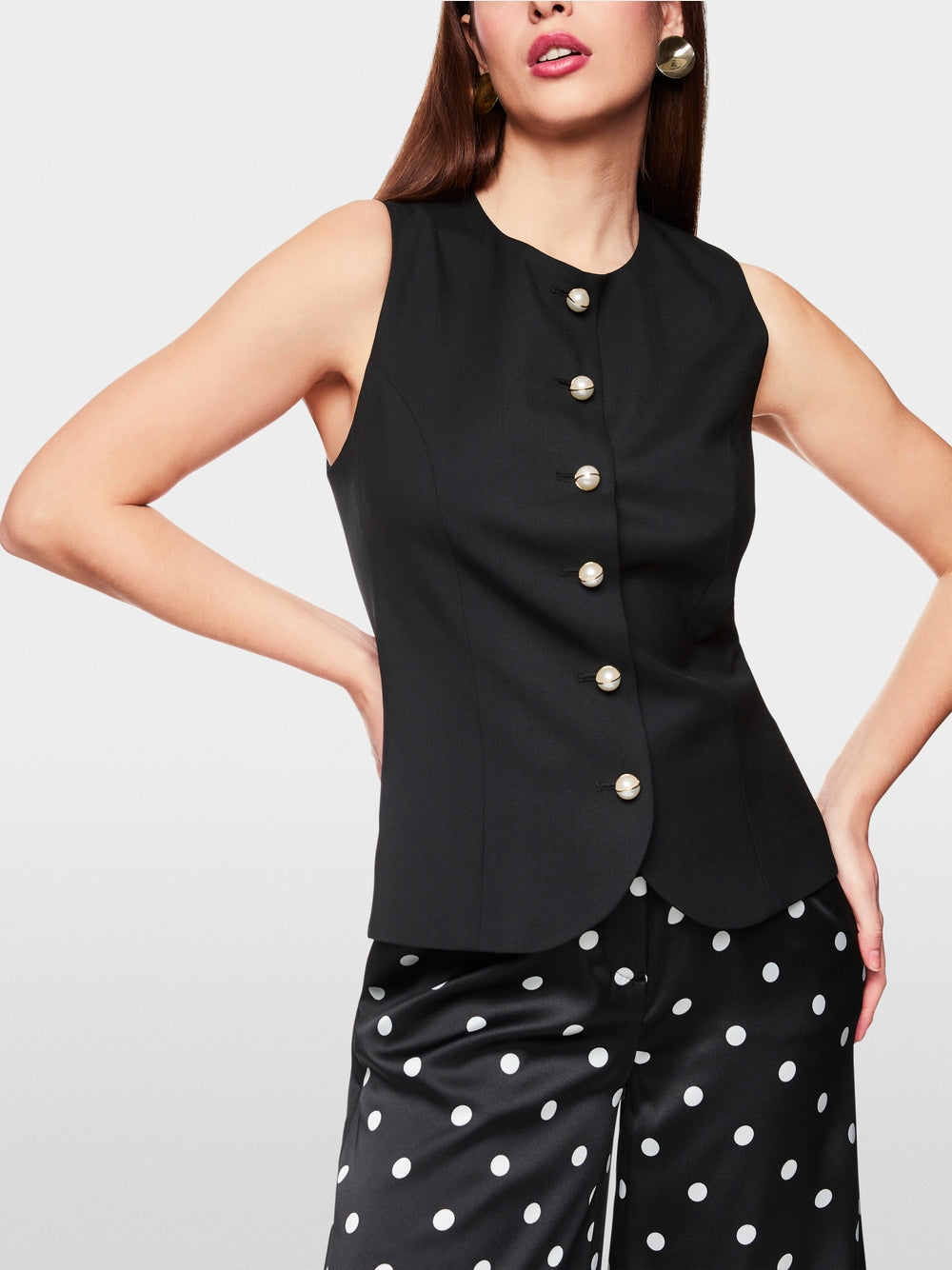 black elegant waistcoat