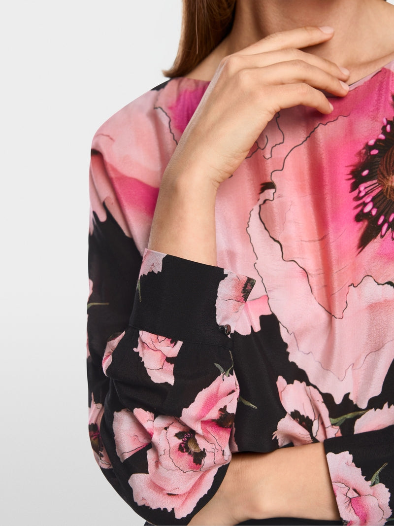printed loose viscose blouse