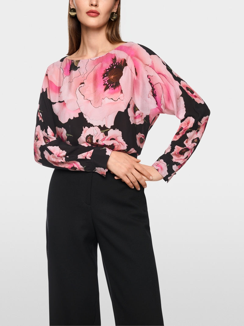 printed loose viscose blouse