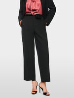 Carregar imagem no visualizador da galeria, black FÉS high-waist fabric trousers
