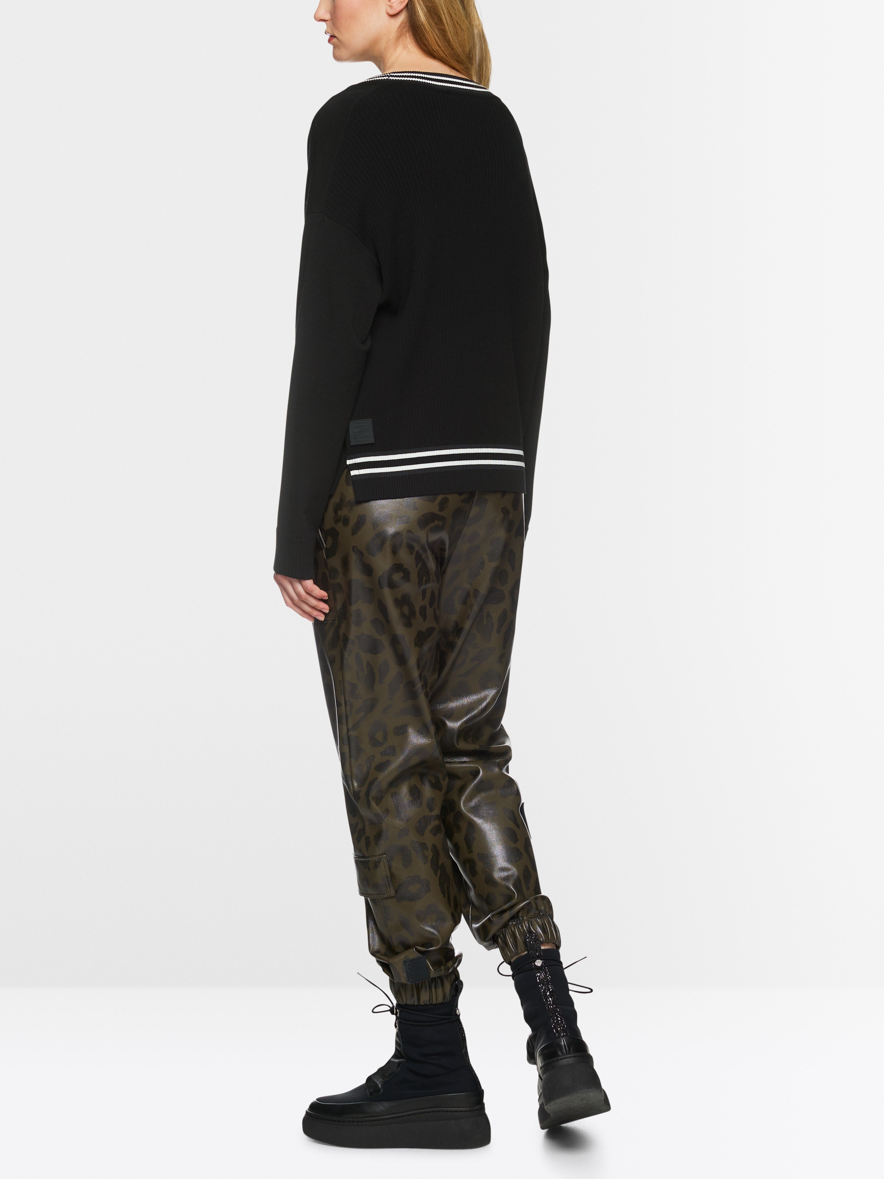 black & white classic cardigan