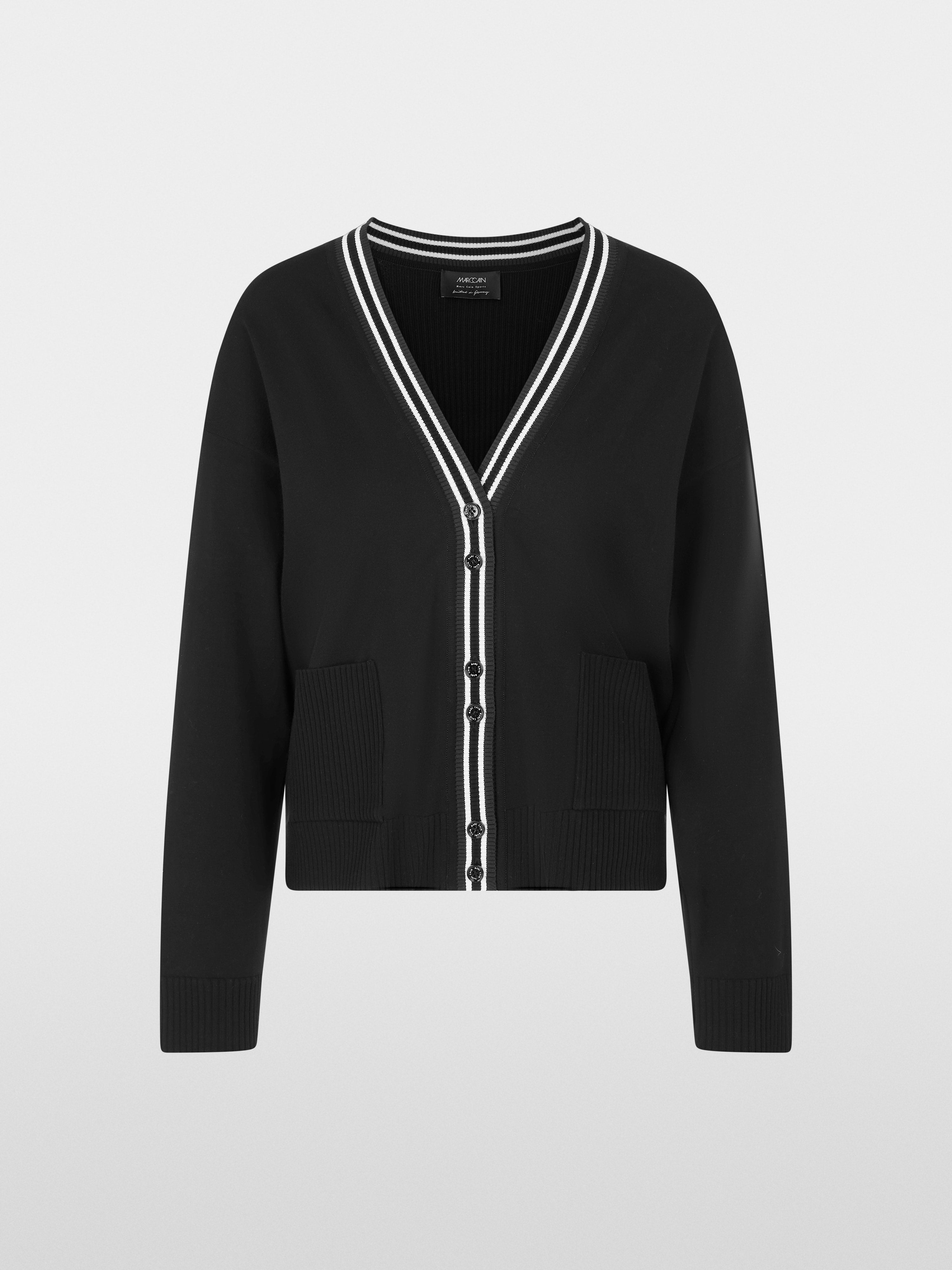 black & white classic cardigan