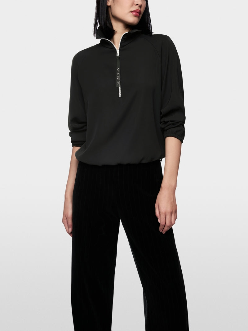 black blouse shirt with zip