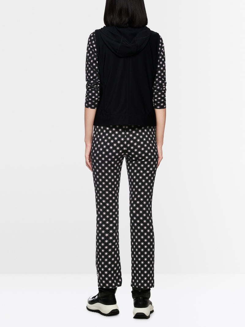 black & white FREDERICA flared trousers
